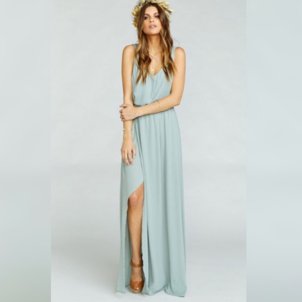 Show Me Your Mumu Kendall Silver sage dress